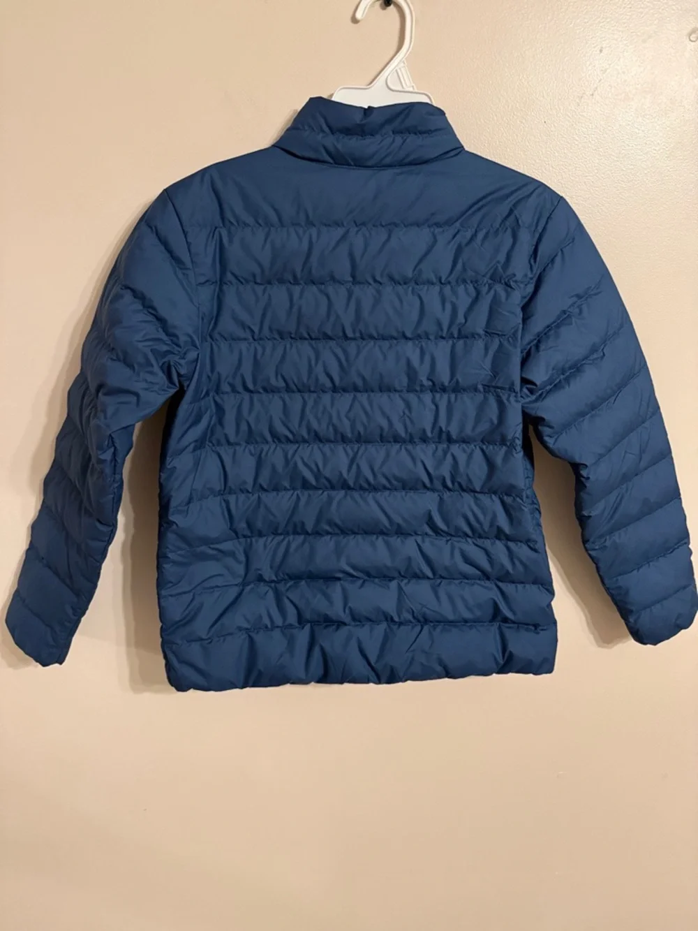 REI Puffer 80% Down Insulated Jacket Youth Packable Blue Full Zip Pockets Medium
